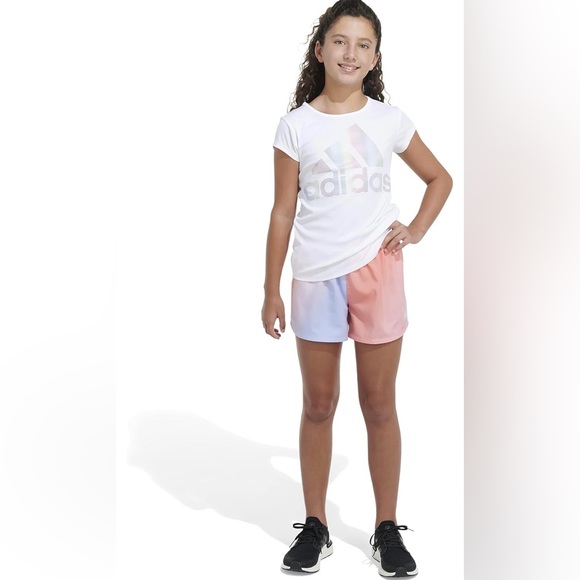 NWOT adidas Girls' Big Aeroready Ombré Shorts Size XL - Picture 6 of 6